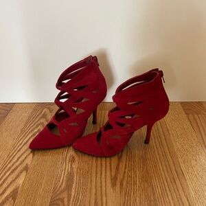 Nine West Red Strappy Heels